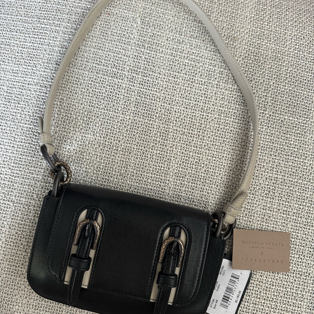 Bottega Veneta Black Leather Shoulder Bag